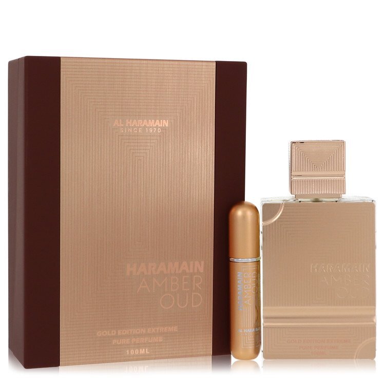 Al Haramain Amber Oud Gold Edition Extreme Gift Set 3.4 oz + 0.34 oz