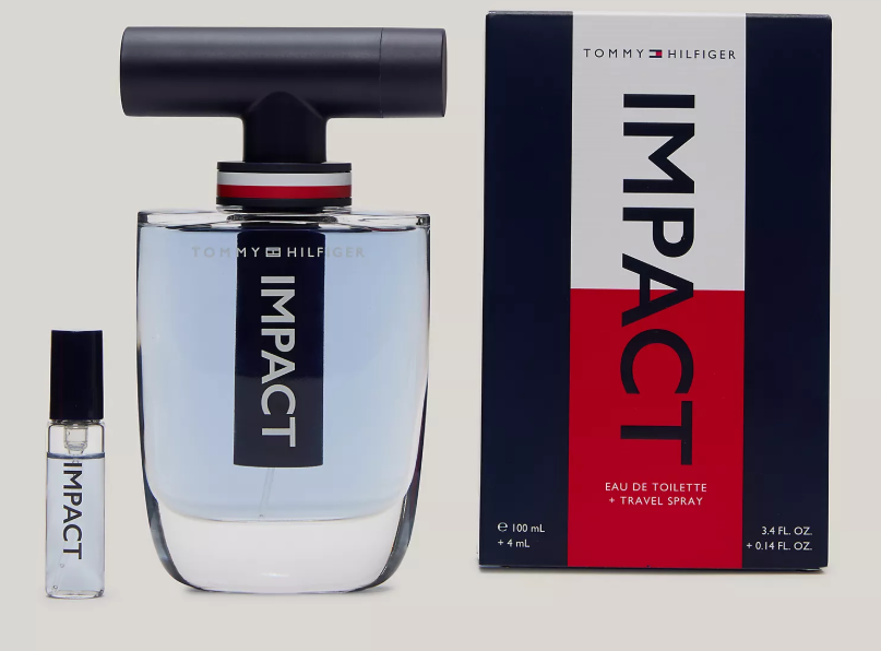 Tommy Hilfiger Impact Gift Set for Men | 3.4 oz EDT + 0.14 oz Travel Spray