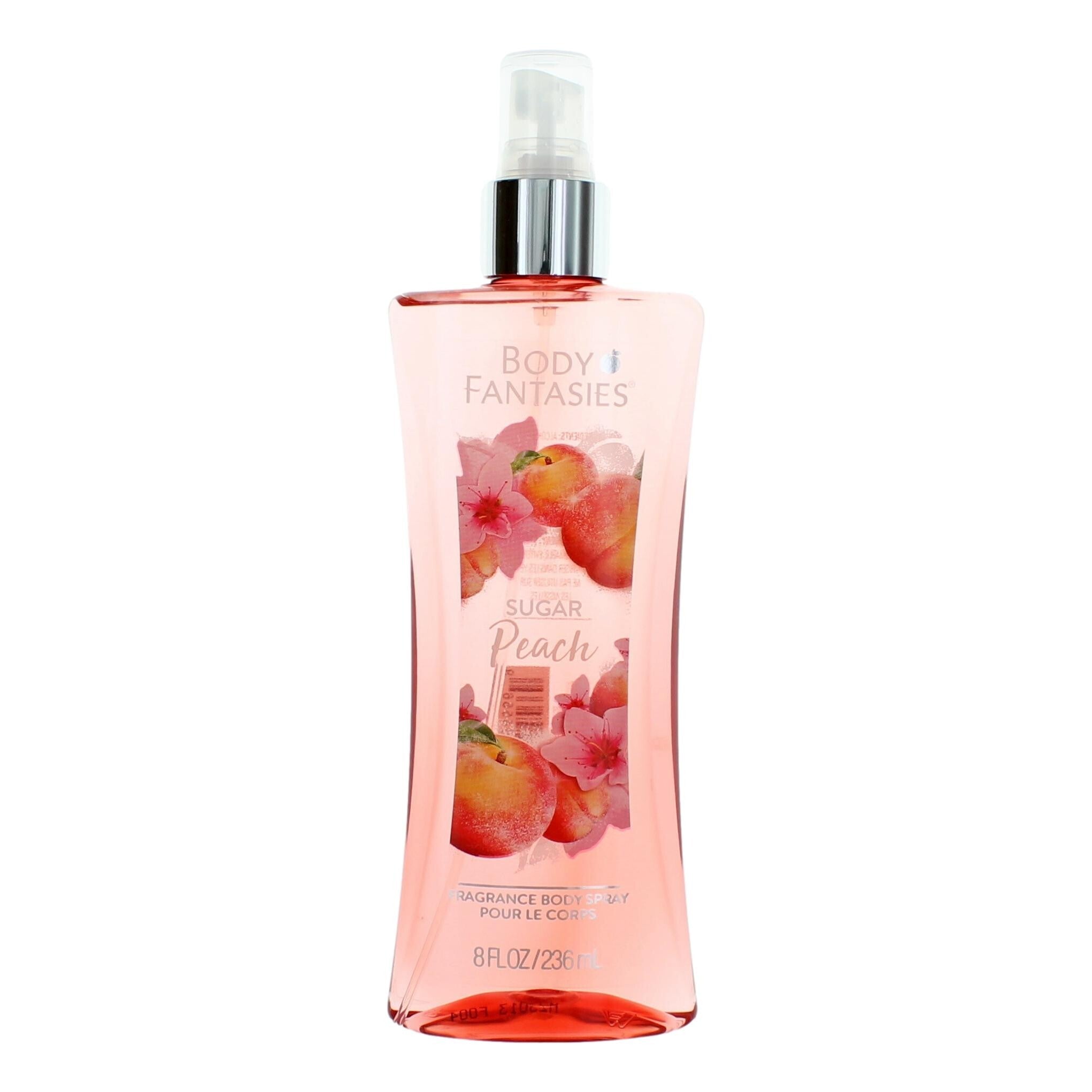 Body Fantasies Signature Sugar Peach Fragrance Body Spray for Women, 8 oz