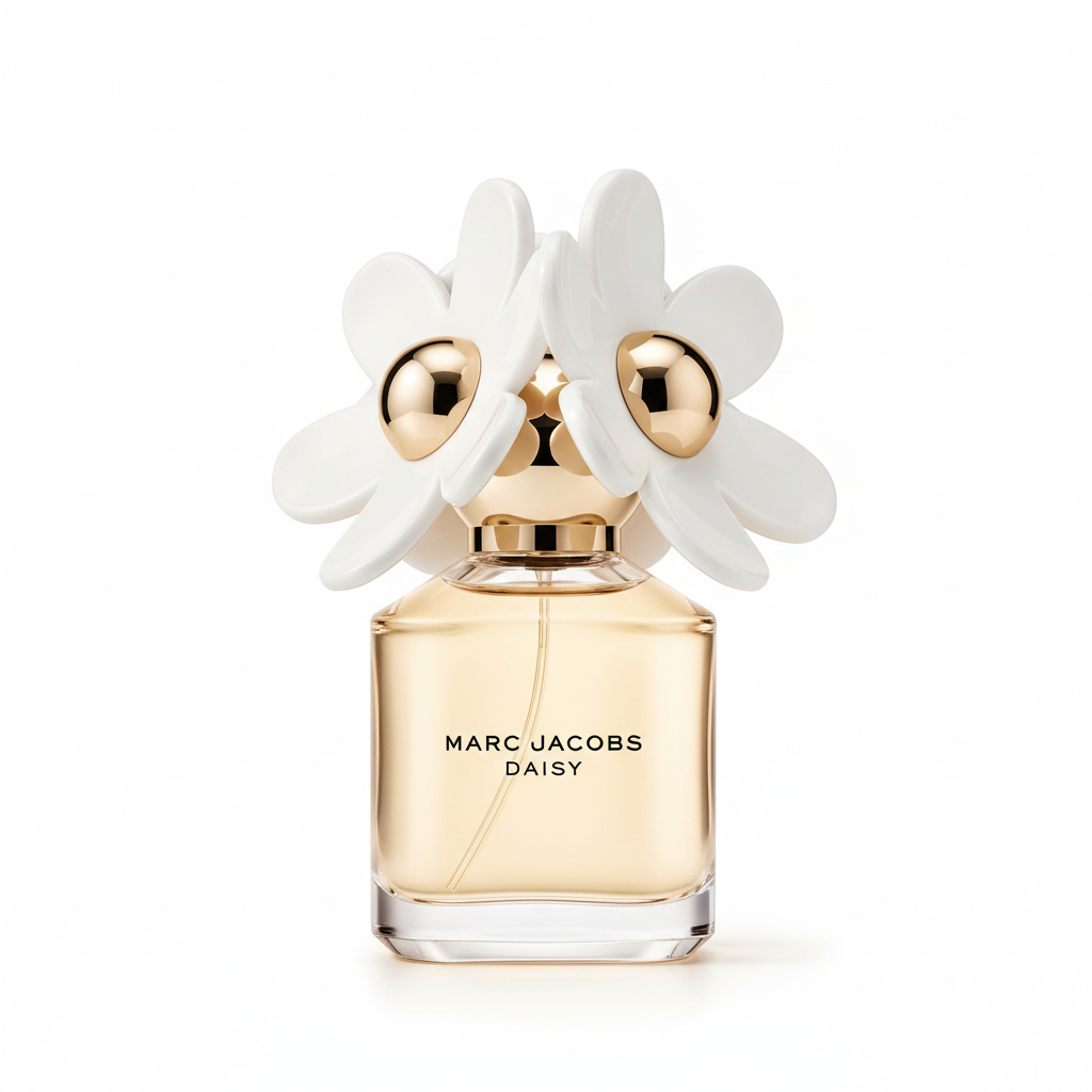 Marc Jacobs Daisy Eau de Toilette 1.7 oz bottle with iconic daisy cap